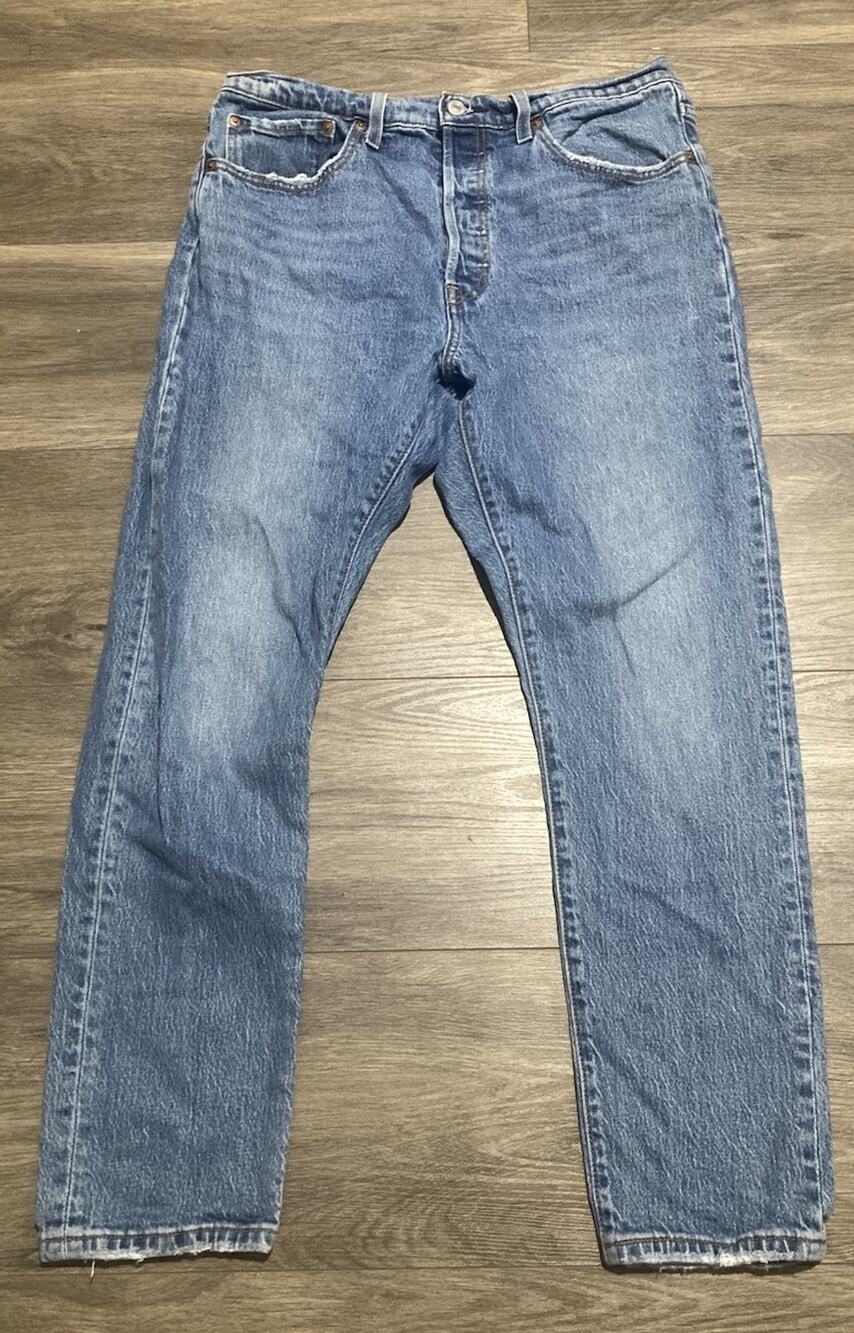 Levi's 501 Women's Jeans Medium Wash Button Fly Size 31x28 High Rise Boho Slim